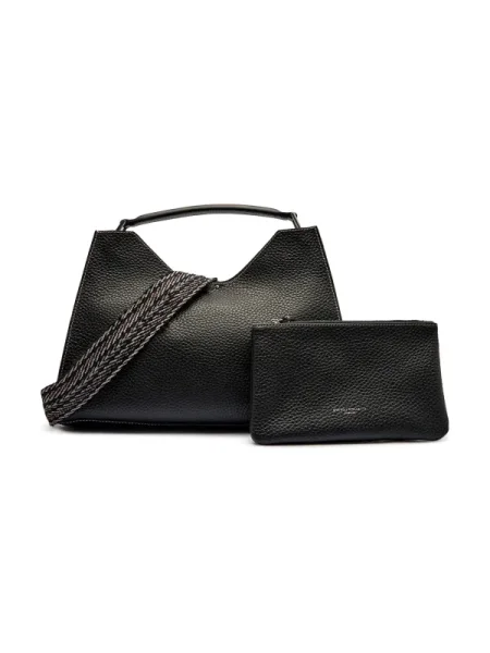 GIANNI CHIARINI De piele geantă shopper + borsetă AURORA negru