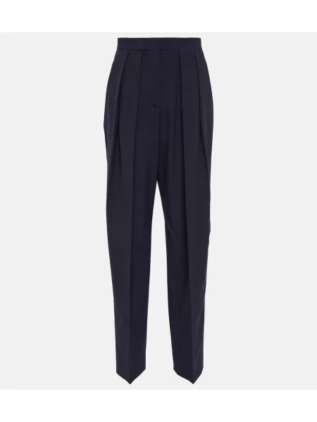 Pantaloni Stella Mccartney cu talie înaltă plisate negru