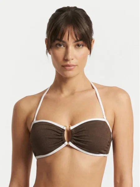 Seafolly Горнище на бански Beach Bound кафяв