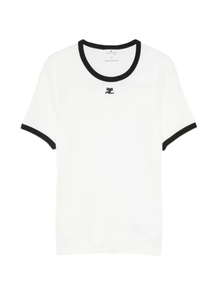 Tricou Courreges cu autograf alb