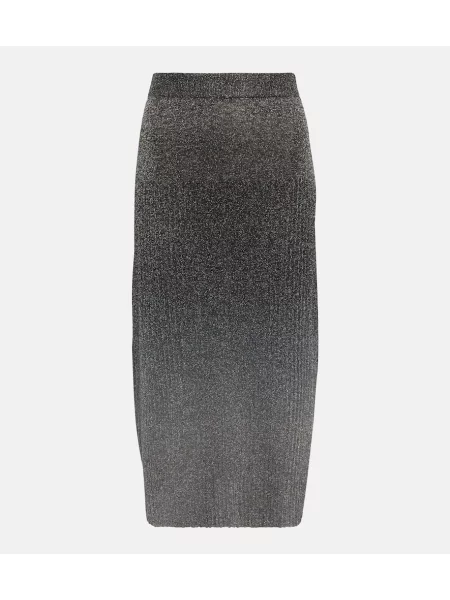 Fustă midi Joseph până la genunchi gri