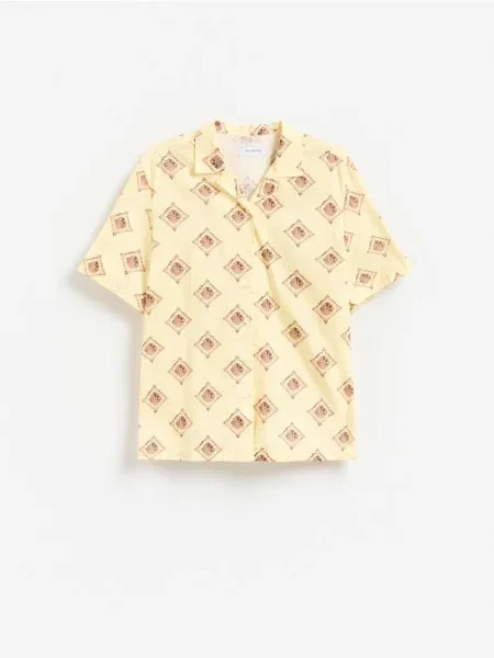 Reserved Cămașă cu model comfort fit galben