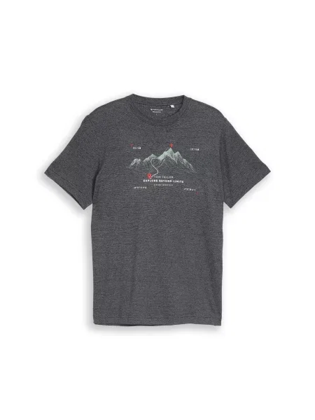 TOM TAILOR Tricou închis / mai multe culori gri