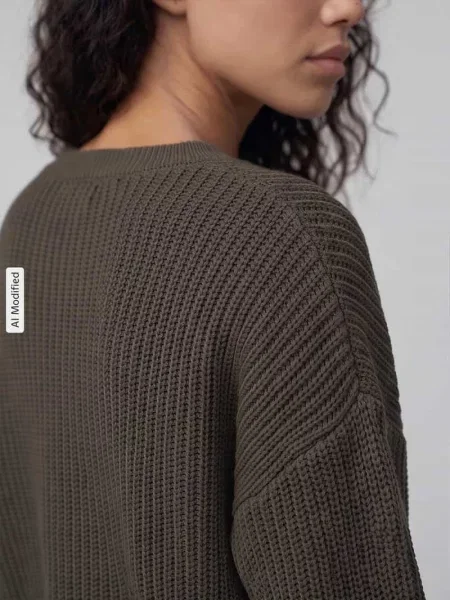 Kardigan rozpinany o kroju oversized z dekoltem w serek model LEA' Vero Moda