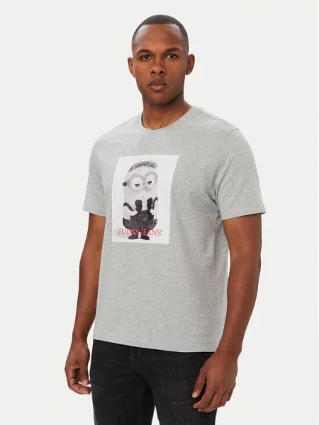 Guess Jeans T-Shirt jasny szary