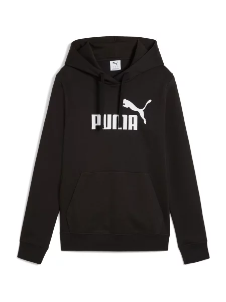 PUMA Sportovní mikina ESS No. 1 černá bílá