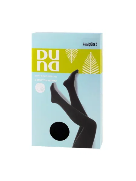 Колготки зимові в рубчик пряжа з вовною DUNA