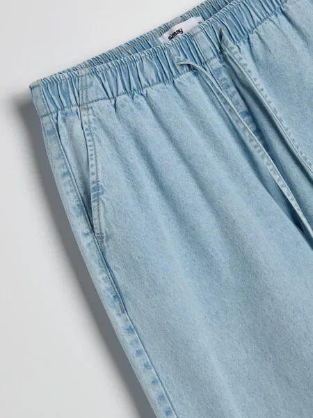 Джинси jogger wide-leg синій