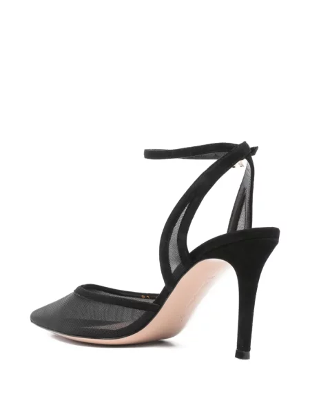 Pantofi cu toc Gianvito Rossi plasă negru