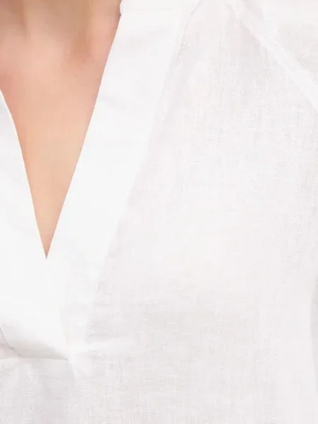 Bluză Gant cu decolteu în V alb