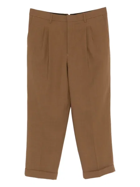 Pantaloni Ami Paris plisate maro