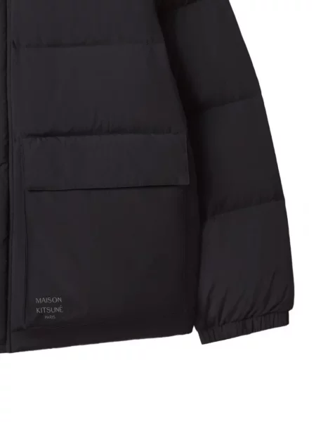 Geacă Maison Kitsune cu glugă negru