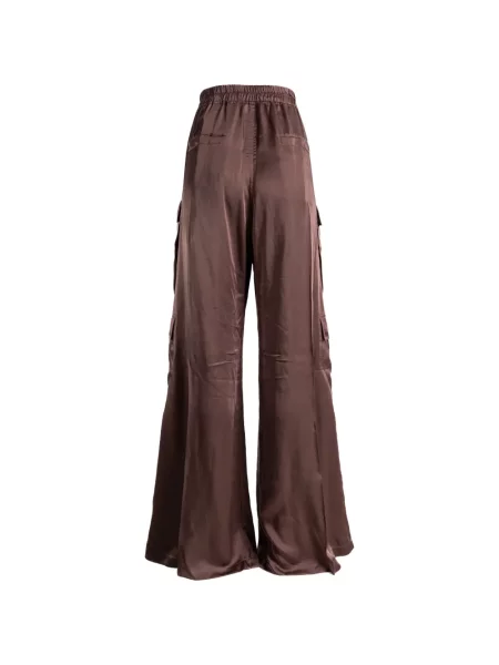 Pantaloni cargo Rick Owens cu cordon maro