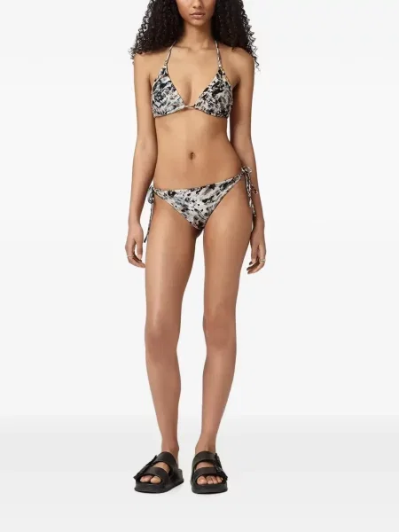 Μπικίνι Allsaints με σχέδιο με αφηρημένο print με halter λαιμόκοψη