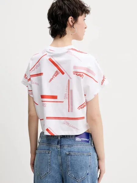 Tričko Karl Lagerfeld Jeans bílá