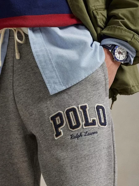 Спортивні штани Polo Ralph Lauren з аплікацією сірий