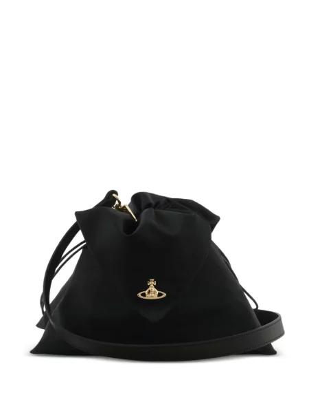Torbica bucket Vivienne Westwood sa argyle uzorkom crna
