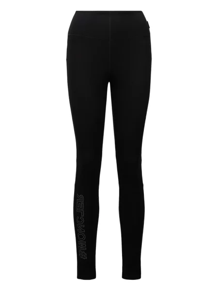 Leggings Moncler cu autograf negru
