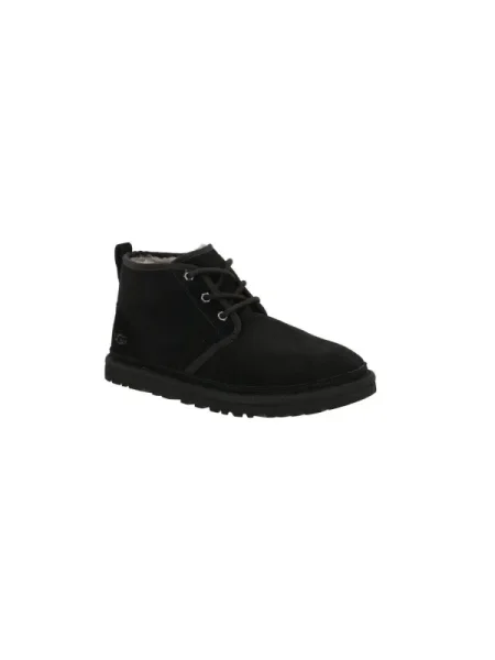 UGG De piele bocanci NEUMEL cu adaos de lână negru