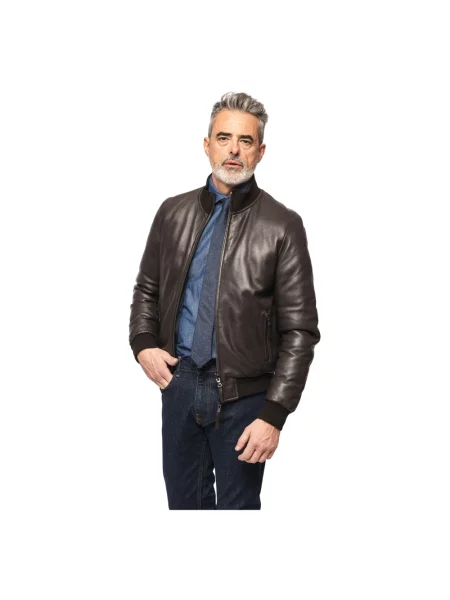 Kurtka skórzana The Jack Leathers brązowa