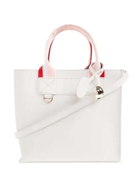Ριγέ τσάντα Furla λευκό