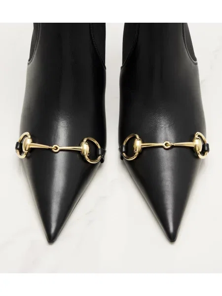 Cizme scurte Gucci din piele negru