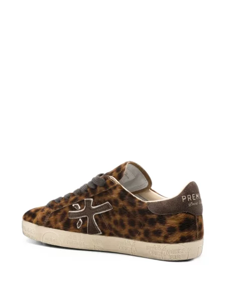 Sneakerși Premiata cu imagine cu model leopard maro