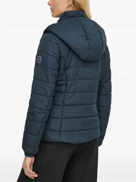 Geacă cu puf Armani Exchange cu glugă albastru