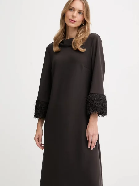Joseph Ribkoff rochie midi drept maro