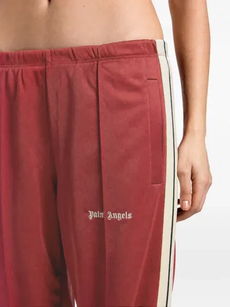 Ριγέ τρέξιμο παντελόνι Palm Angels με σχέδιο κόκκινο