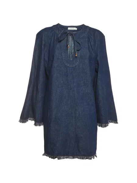 Rochie mini Zimmermann cu franjuri albastru