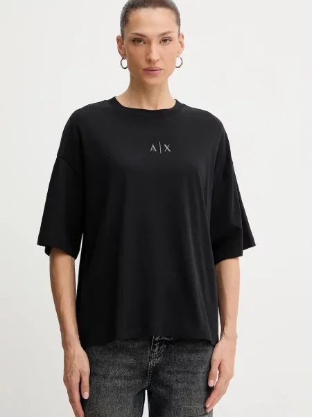 Тениска Armani Exchange дамска черно