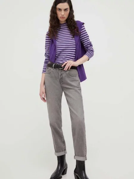 Traperice G-Star Raw Kate za žene visoki struk siva