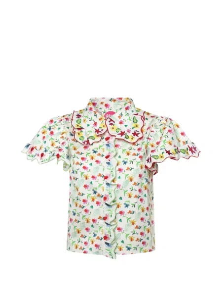 Koszula Celia B z falbankami biała