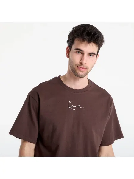 T-shirt Karl Kani Small Signature Essential Tee Brown S καφέ