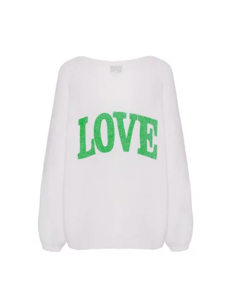 Sweter Americandreams wełniany biały