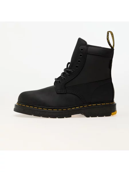 Кожени кубинки Dr. Martens Trinity с равна подметка с изолация черно