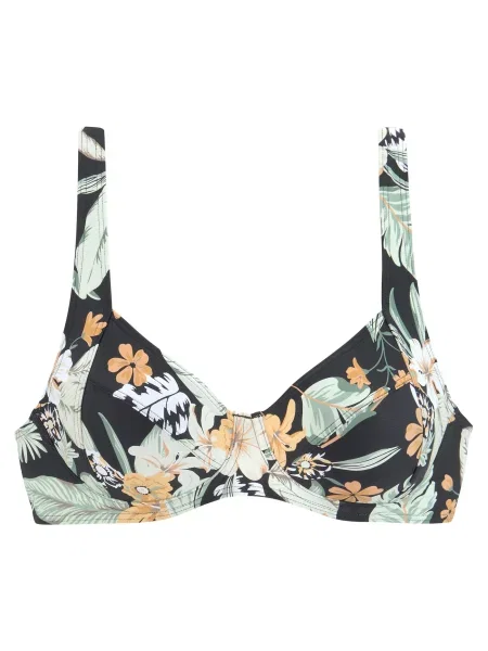 SUNSEEKER Sutien costum de baie verde jad / verde pastel / portocaliu deschis alb