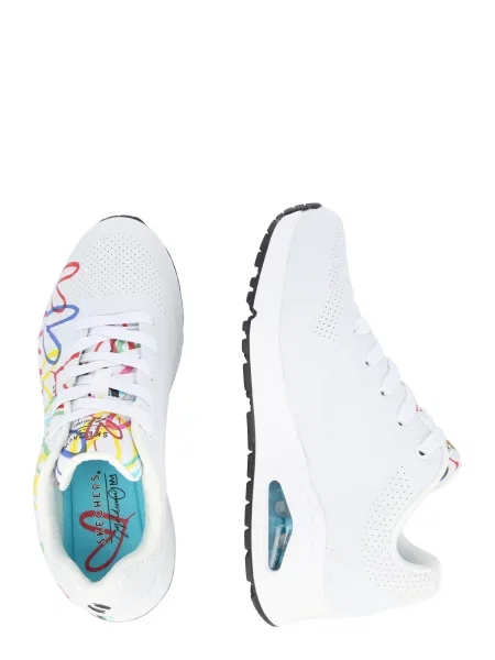 Sneakers Skechers Uno Spread The Love alb