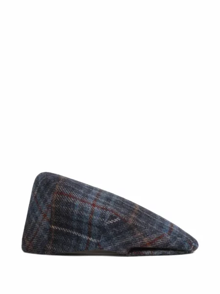 Căciulă Lock & Co. Hatters în carouri fără toc albastru
