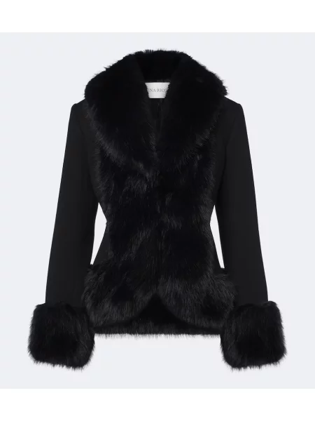 Geacă Nina Ricci de lână negru