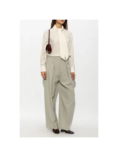 Spodnie Victoria Beckham zielone