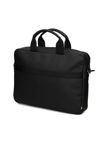 Lniana torba crossbody Boss czarna