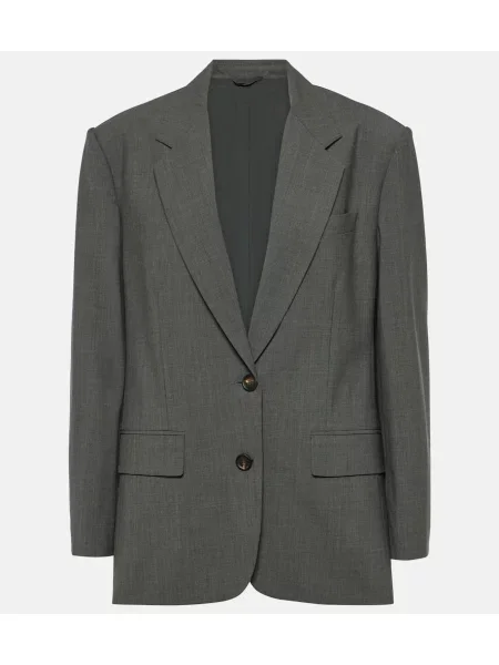 Sacou Brunello Cucinelli de lână gri