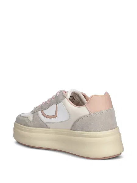 Sneakerși Blauer din piele cu platformă alb