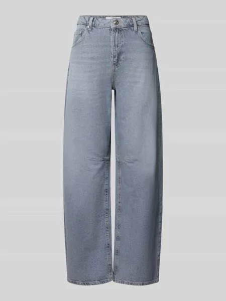 Jeansy o fasonie barrel z jasnym denimem w stylizowanej na denim optyce Topshop