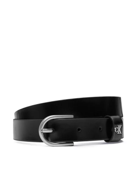 Calvin Klein Nadrágszíj Rounded Buckle Ck Loop fekete
