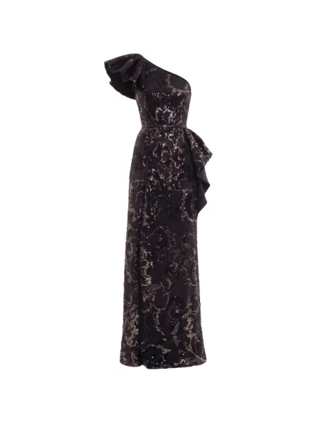Rochie maxi Saiid Kobeisy cu paiete negru