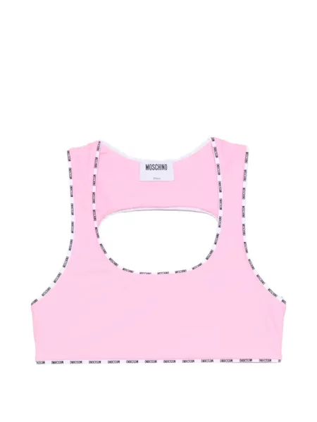 Sutien Moschino cu autograf roz