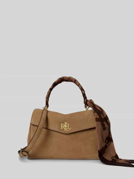 Lauren Ralph Lauren torebka zamszowa beżowa